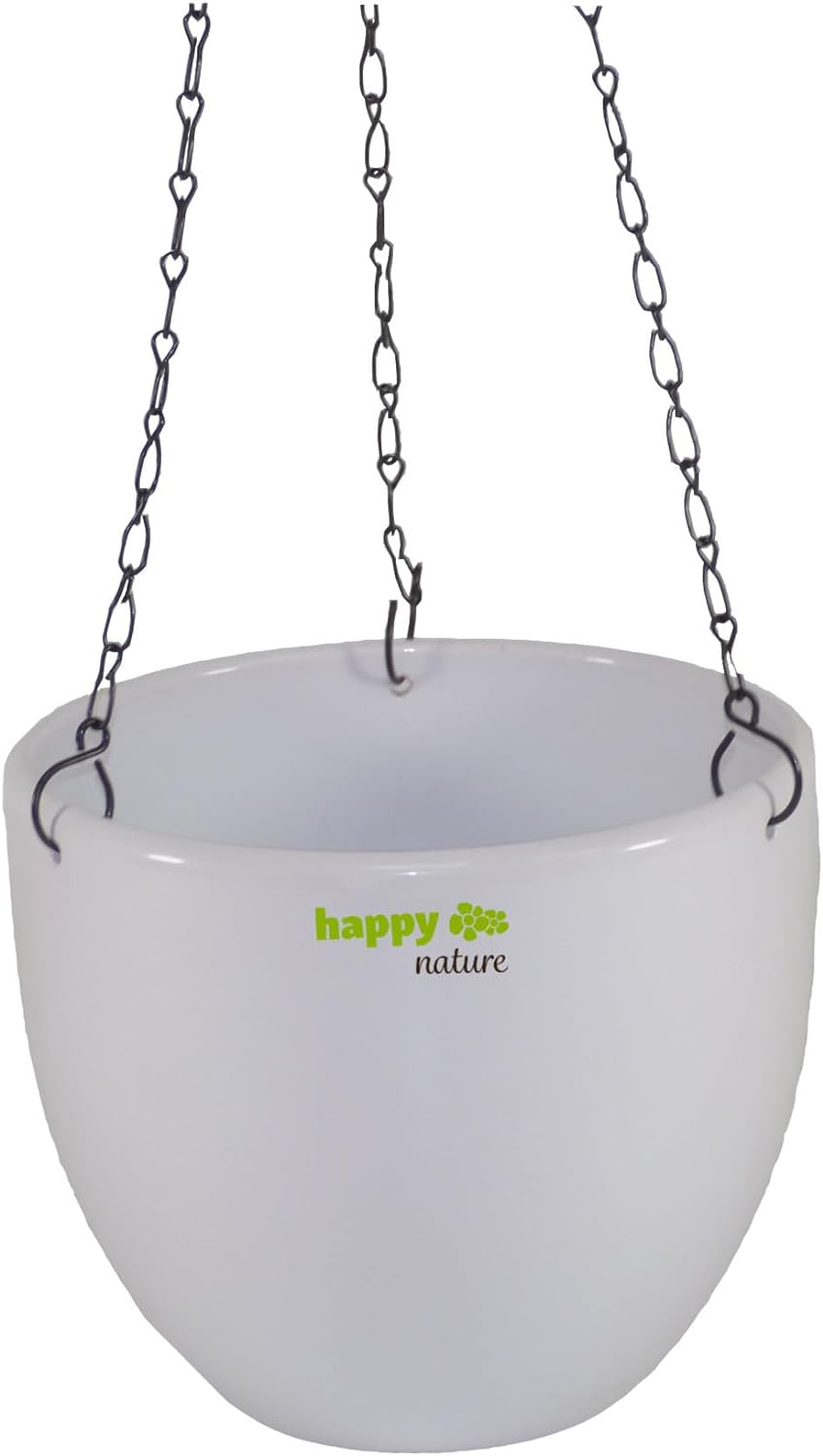 happy nature Set4 4 teilig Keramik Blumenampel Venus 13/12 Weiss Ø 17.5 cm H 15 cm für Erdpflanzen