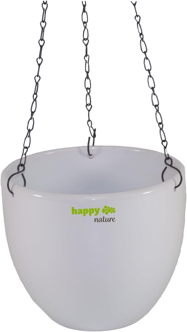 happy nature Set4 4 teilig Keramik Blumenampel Venus 13/12 Weiss Ø 17.5 cm H 15 cm für Erdpflanzen