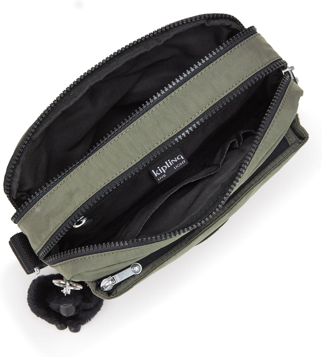 Kipling Damen Abanu M Crossbody, Grün Moss, 24x17x9 cm (B x H T) EU Green Moss, Green Moss