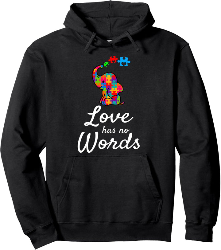 Autistic Mom Autism Awareness Month Love Puzzle Piece Pullover Hoodie