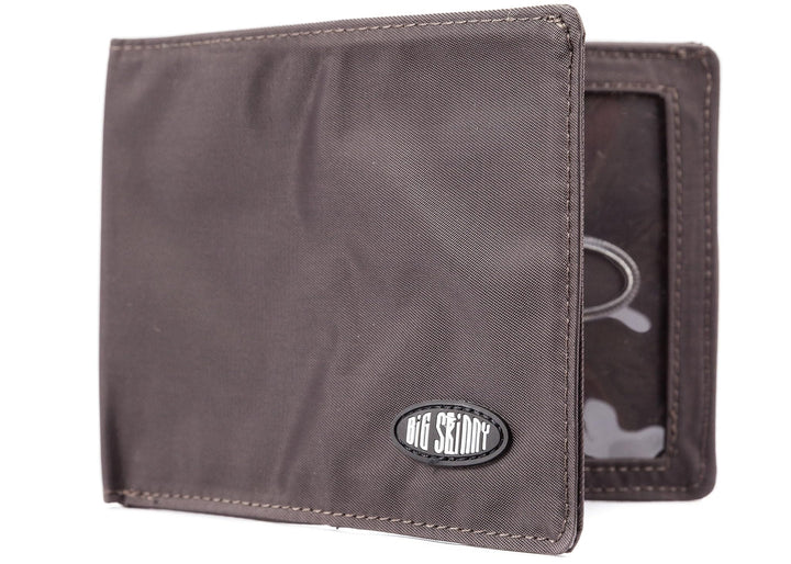Big Skinny Herren Portemonnaie Super Skinny Bi-Fold Slim Wallet für bis zu 30 Karten Braun, Braun