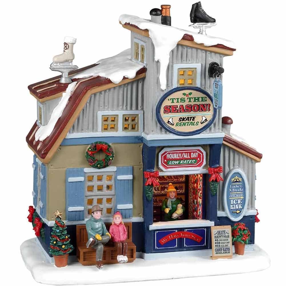 Lemax 25883 Caddington Village Lighted Building: Tis The Season Skate Rentals