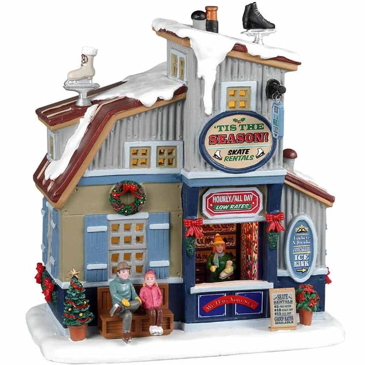 Lemax 25883 Caddington Village Lighted Building: Tis The Season Skate Rentals