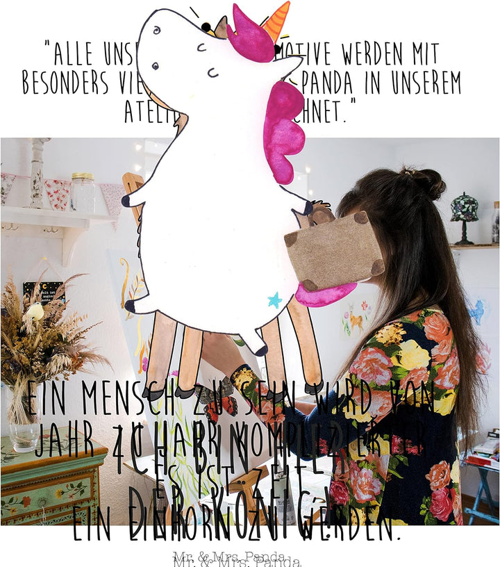 Mr. & Mrs. Panda Motiv WC Sitz Einhorn Koffer - Geschenk, Klobrille, Einhorn Deko, Unicorn, WC-Sitz,