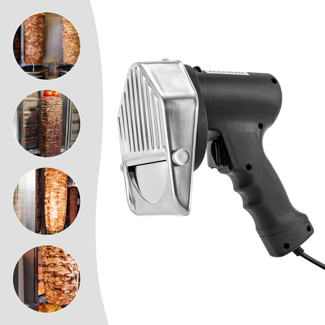 Elektrisches Dönermesser, Schawarma Messer Edelstahl Kebab Cutter für Restaurants und Zuhause, Schni