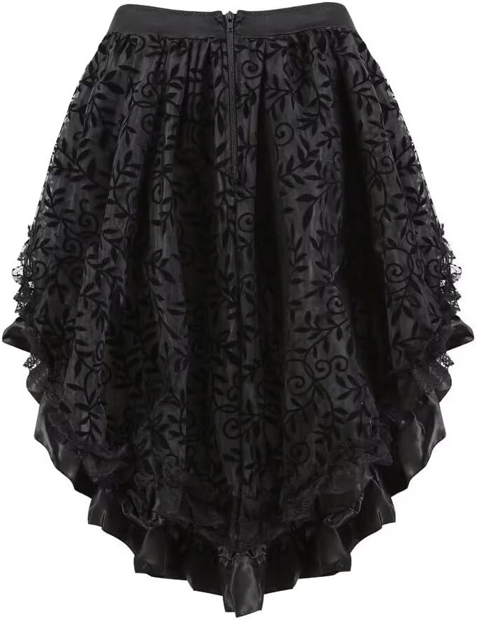 Josamogre Korsett Damen Kleid Leder Corsage Top Leather Corset Dress Sexy Oberteil Reissverschluss S