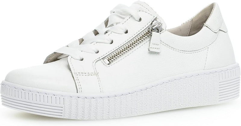 Gabor Damen Low-Top Sneaker | Frauen Halbschuhe | Wechselfussbett | Best Fitting 37 EU Weiss 21, 37