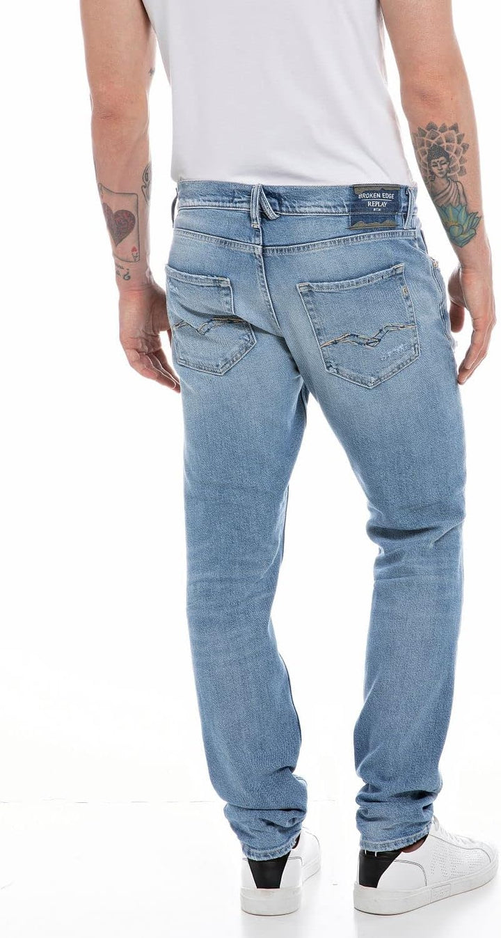 Replay Herren Jeans Mickym Slim-Fit 27W / 30L Light Blue 010-1, 27W / 30L Light Blue 010-1