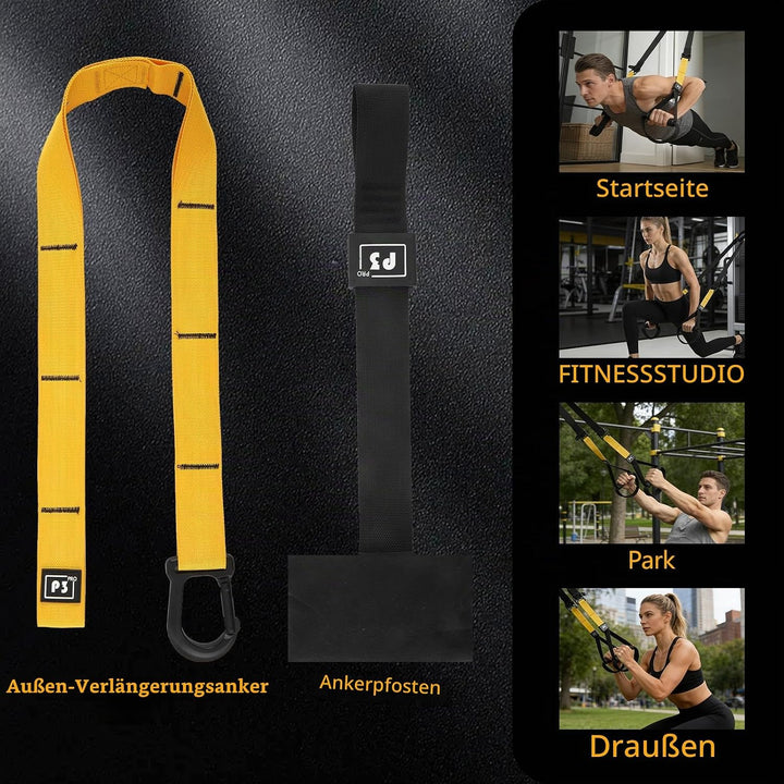 Schlingentrainer Sling Trainer Set,Suspension Trainer Kit mit Türanker &amp; Befestigungsgurt,Verstellba