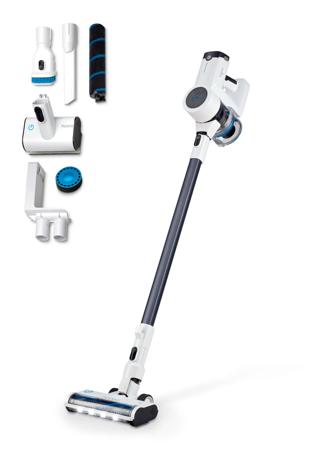 hoogo Akku Staubsauger S4 2in1 | 400W | 23.000 Pa | beutellos kabellos | Laufzeit bis zu 60 Min. | H