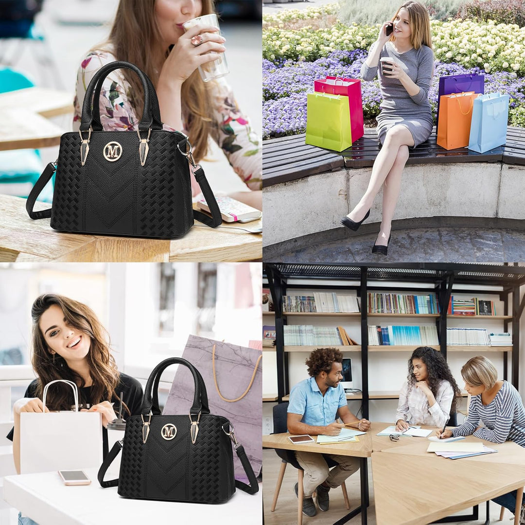 Miss Lulu Handtasche Damen Mittelgross Henkeltasche Elegante Schultertasche Tasche für Damen mit Lyc
