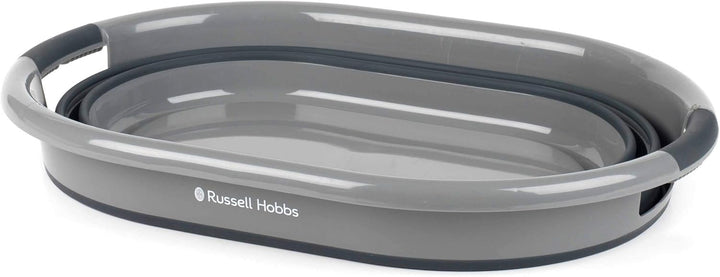 Russell Hobbs LA053879GRYEU ovaler zusammenklappbar faltbarer wäschekorb/wanne, 27L gross waeschekor