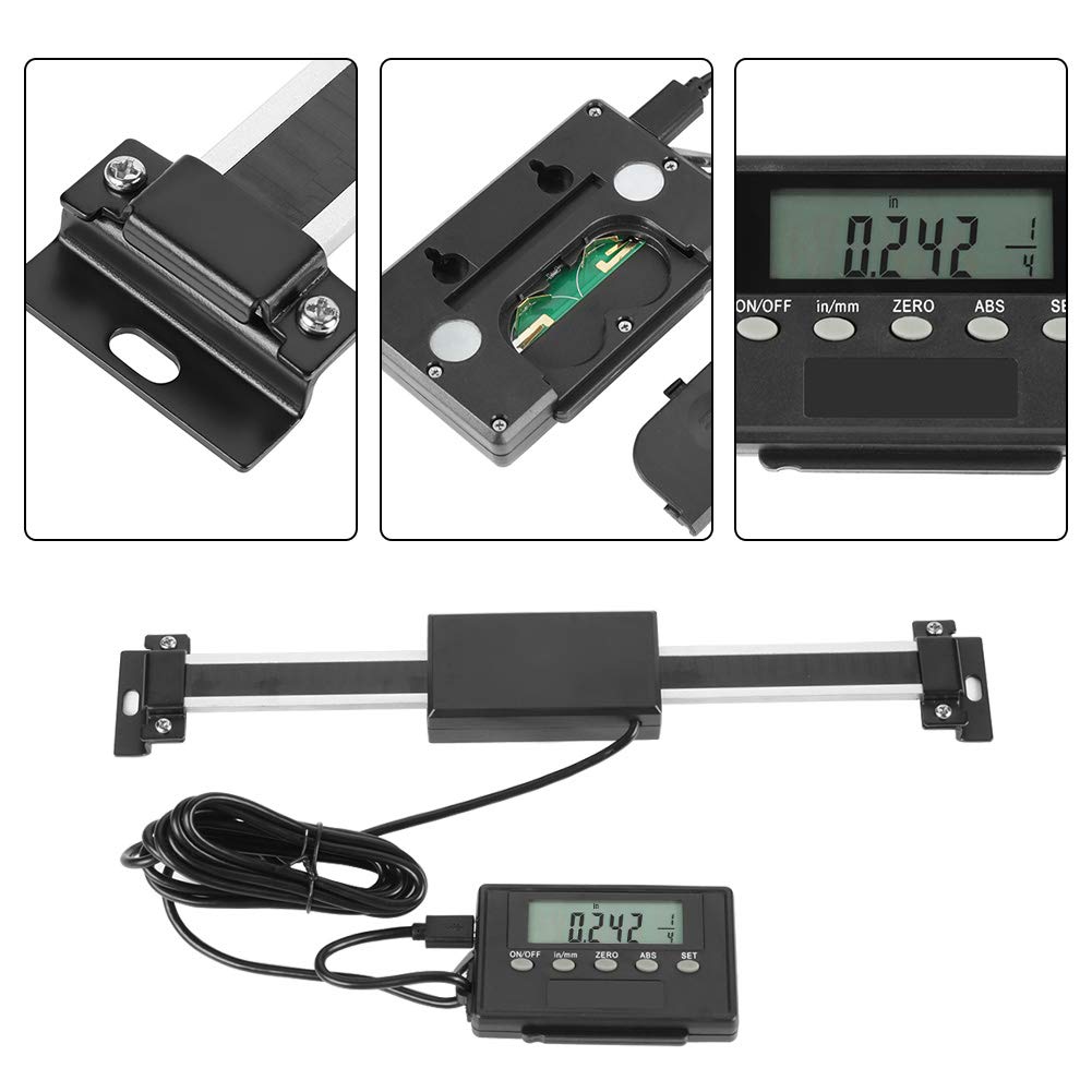 Digitalanzeige Kit, 0-150 mm Digitalanzeige Linearmassstab, Digitalfern Linearmassstab aus Aluminium