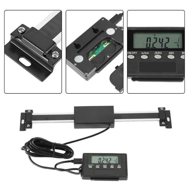 Digitalanzeige Kit, 0-150 mm Digitalanzeige Linearmassstab, Digitalfern Linearmassstab aus Aluminium