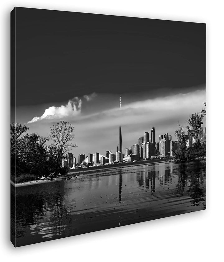 deyoli Küste von Toronto Kanada Format: 70x70 Effekt: Schwarz&Weiss als Leinwandbild, Motiv fertig g