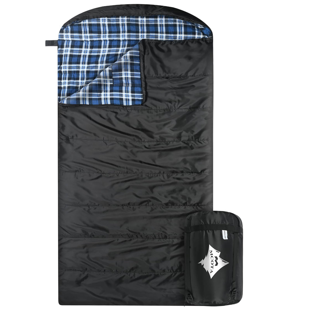 Baumwoll-Flanell-Schlafsack für Erwachsene, 100% Baumwollfutter-Schlafsack für Camping, Wandern, Ruc