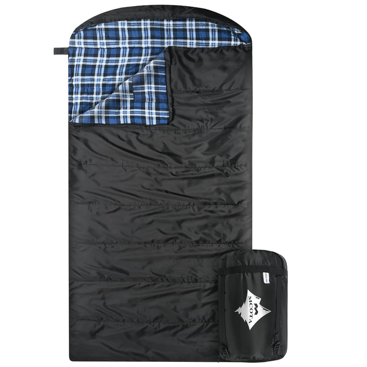 Baumwoll-Flanell-Schlafsack für Erwachsene, 100% Baumwollfutter-Schlafsack für Camping, Wandern, Ruc