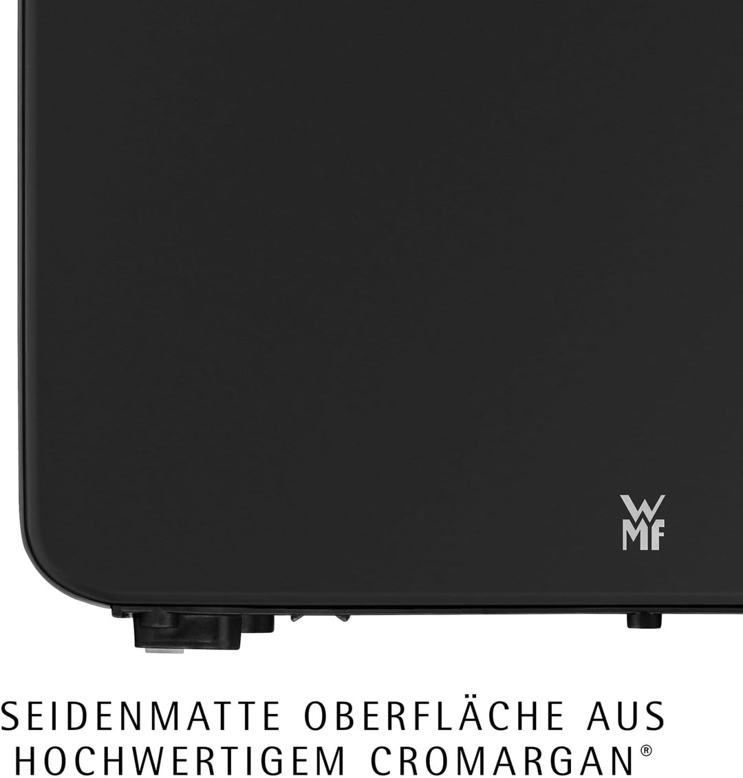 WMF Stelio Toaster 2 Scheiben Edelstahl, Doppelschlitz Toaster mit Brötchenaufsatz, Bagel-Funktion,