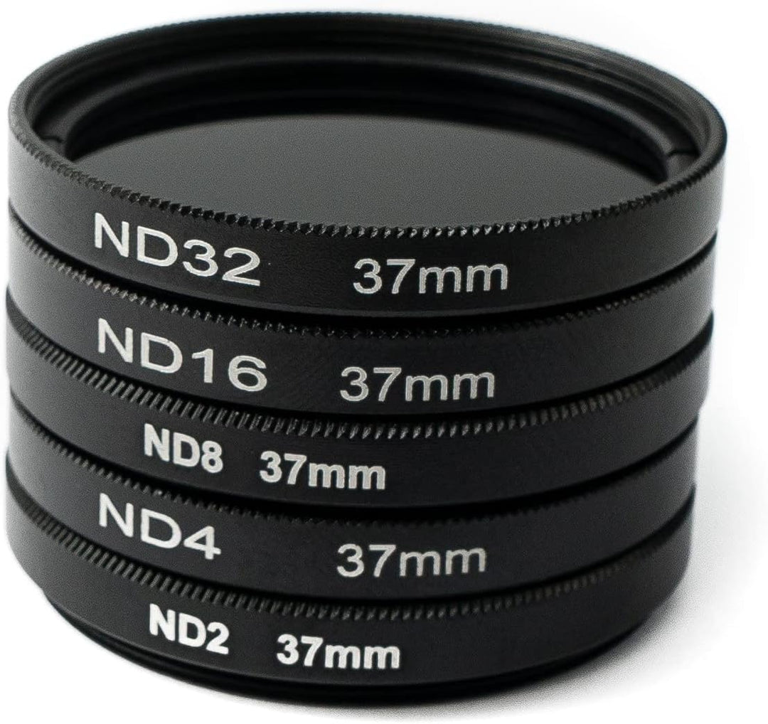 System-S ND Filter Set 37 mm Neutraldichte mit Hülle und Tasche für iPhone 13 Pro Max Schwarz