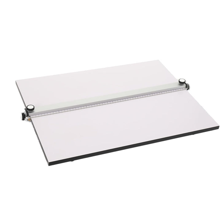A2 Zeichenbrett, 60x45cm Tragbare Zeichenplatte Zeichentisch mit Paralleler Stange und Stützbeine, A