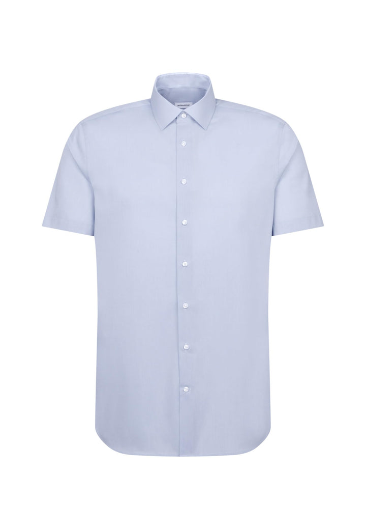 Seidensticker Herren Men Slim Shortsleeve Cotton Businesshemd (1er Pack) 38 Hellblau(666261), 38 Hel