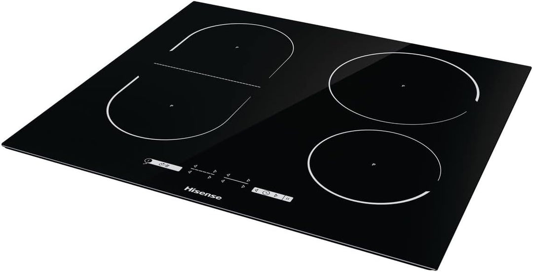 Hisense I6433C7 Induktionskochfeld, 4 Kochzonen mit Bridge-Funktion, Power Boost-Funktion, Kochzeit,