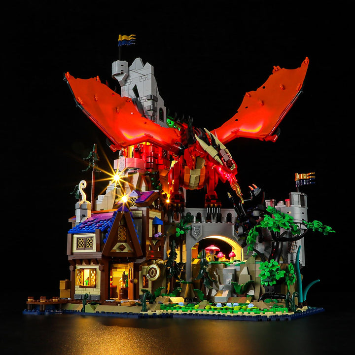 BRIKSMAX LED-Licht für Lego Dungeons & Dragons: Die Sage vom Roten Drachen 21348 - Kompatibel mit Di