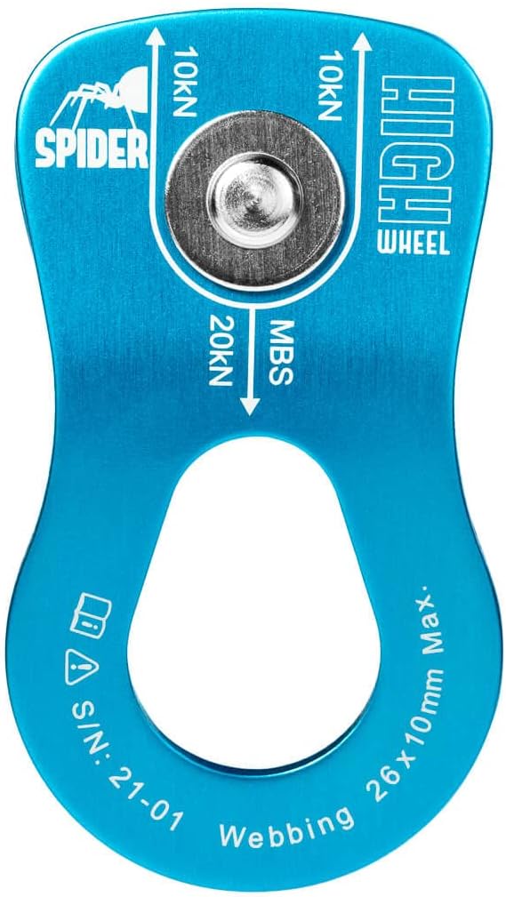 Flache Slackline-Rolle mit Verbinder. Highwheel ist EIN zuverlässiger Helfer beim Spannen Einer Slac