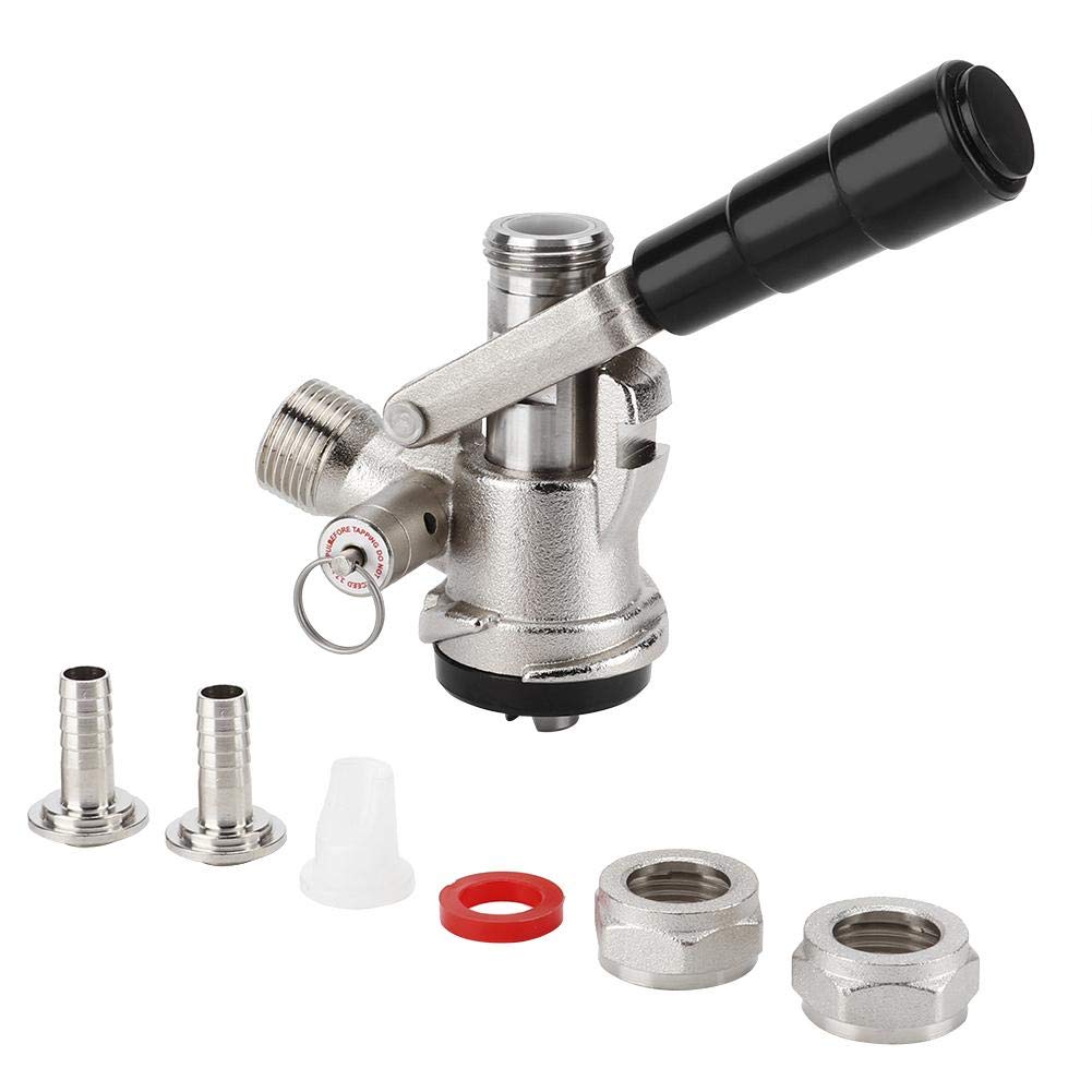 Keg Kegverschluss Zapfkopf Micromatic Korbkeg Typ S, Korb Keg Zapfkopf mit 6 Armaturen Bierfass Ansc