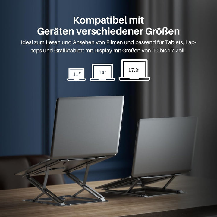 HUION Laptop-Ständer, zusammenklappbarer Laptop-Ständer mit doppelter Schicht P17S, Laptop-Halterung