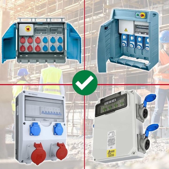 SPARES2GO 16A-Splitterkabel, 240-V-Generator, 2-Wege-Anschluss, Y-Stück, 2 x 16-Ampere-Steckdosen (o