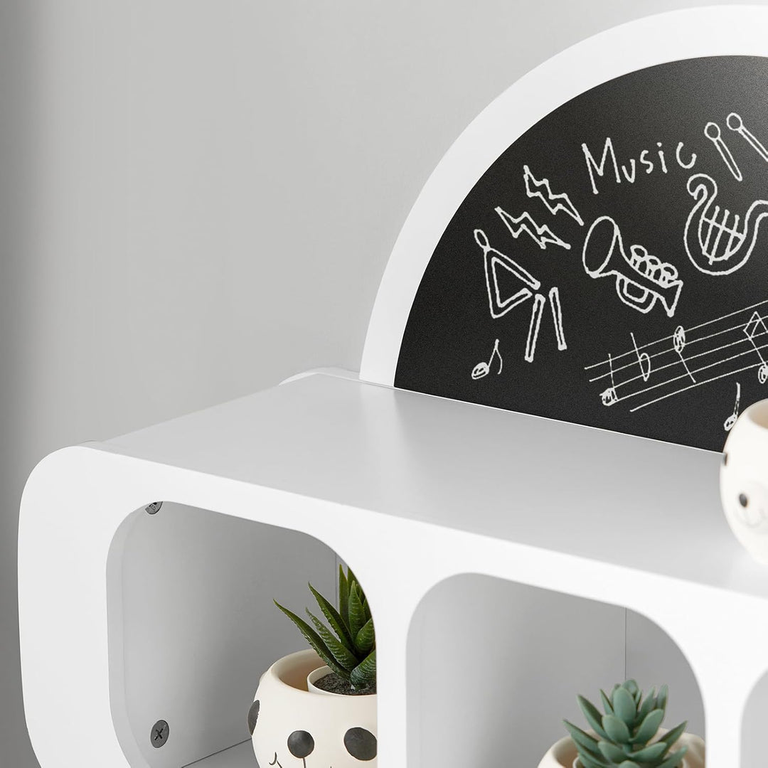 SoBuy KMB86-W Kindergarderobe mit 1 halbrunden Tafel Kinderregal Bücherregal für Kinder Wandregal Hä