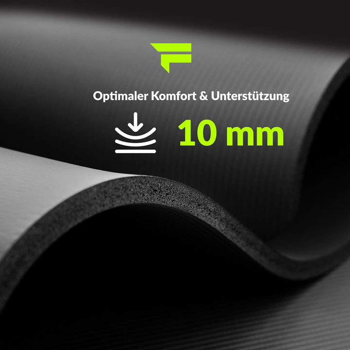 Fizyo Rutschfeste Yogamatte aus NBR-Schaum 190×100×1,5 cm – Extra Grosse Fitness- und Gymnastikmatte