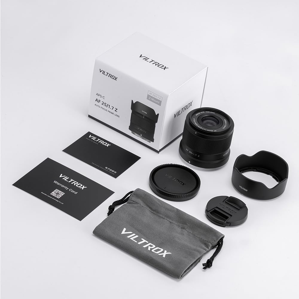 Viltrox 25mm F1.7 Objektiv für Fuji X, Autofokus Prime Lens mit Grosser Blende für Fujifilm Spiegell