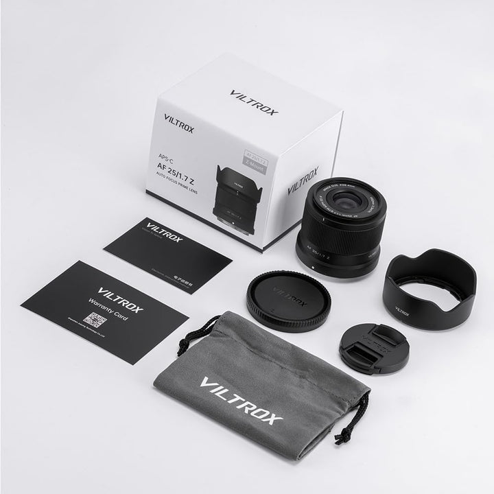 Viltrox 25mm F1.7 Objektiv für Fuji X, Autofokus Prime Lens mit Grosser Blende für Fujifilm Spiegell