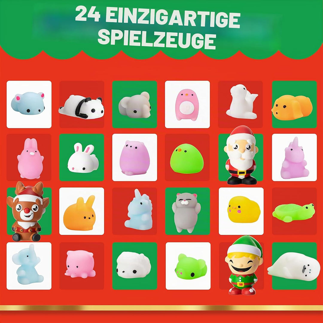JOYIN Adventskalender 2023 Kinder Weihnachten 24 Tage Countdown Weihnachtskalender Mit Mochi Tier Sq