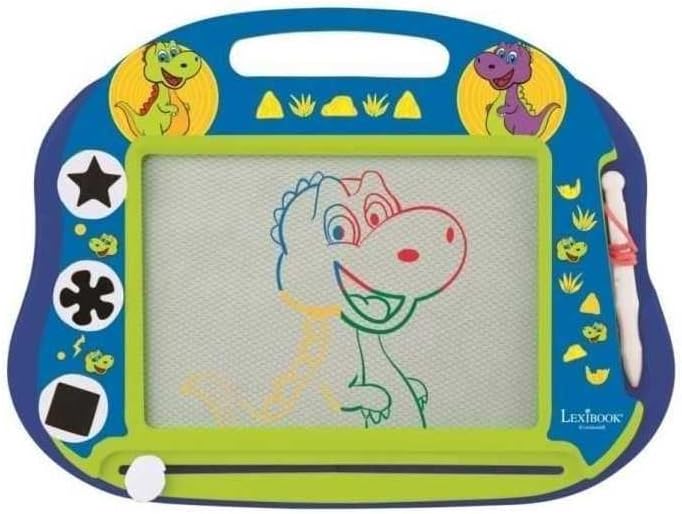 Lexibook CRDINO550 Dinosaur Magische magnetische Zeichentafel, Magnettafel für Kinder, künstlerische