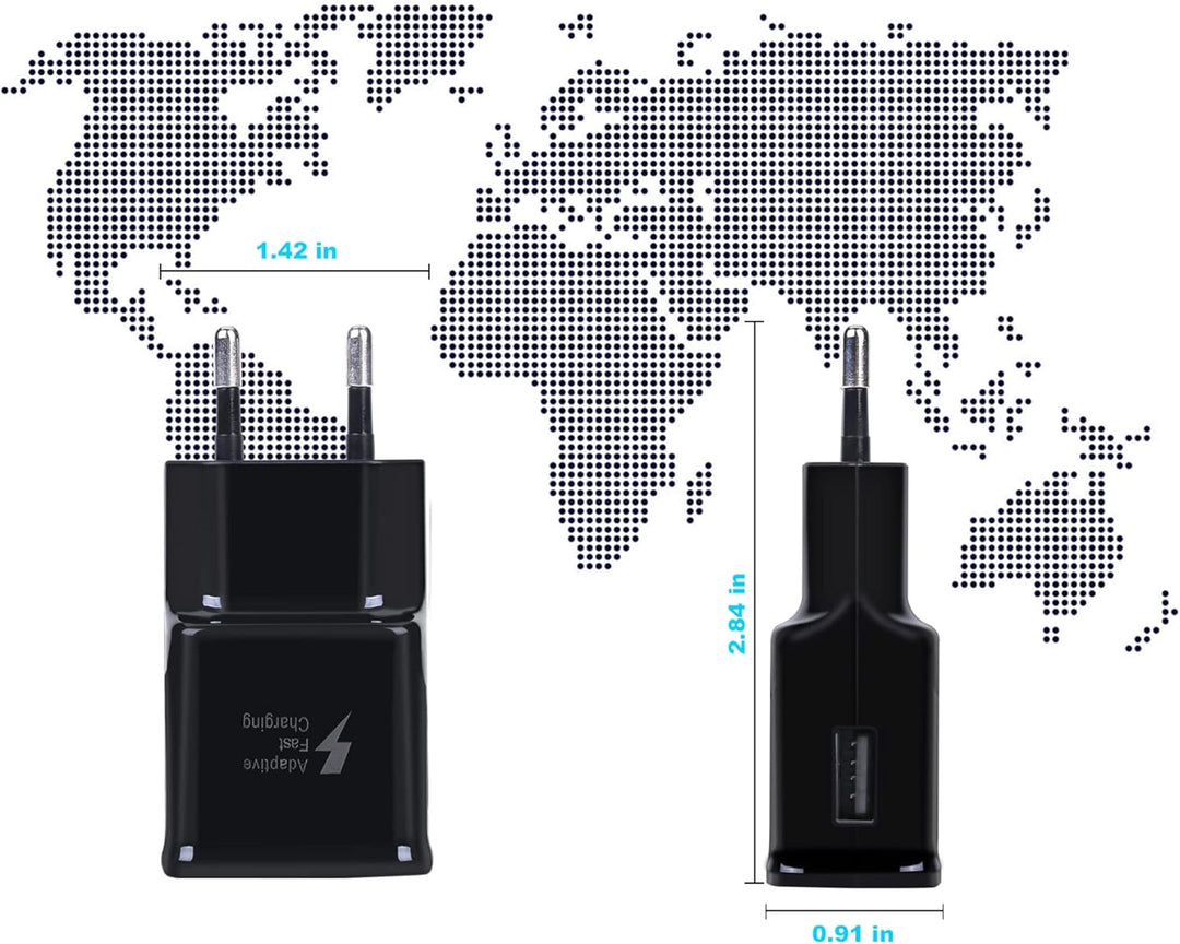 KAIMENGLONG 2er-Pack Adaptives Schnell Ladegerät Schnellladegerät Netzteil mit 1,5m USB Typ C Ladeka