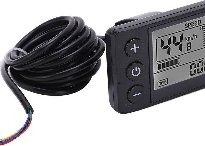 Zunate S866 LCD Anzeige für Elektrofahrräder, Grosser Bildschirm mit Hintergrundbeleuchtung, mit Hal