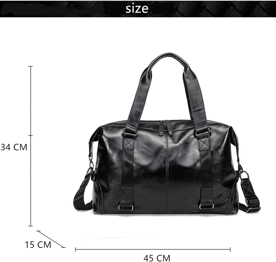 Reisetasche Wasserdichtes Leder Weekender Übernachtungs-Reisetaschen Fitnessstudio Sportgepäcktasche