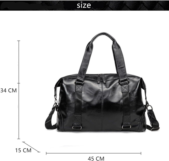 Reisetasche Wasserdichtes Leder Weekender Übernachtungs-Reisetaschen Fitnessstudio Sportgepäcktasche