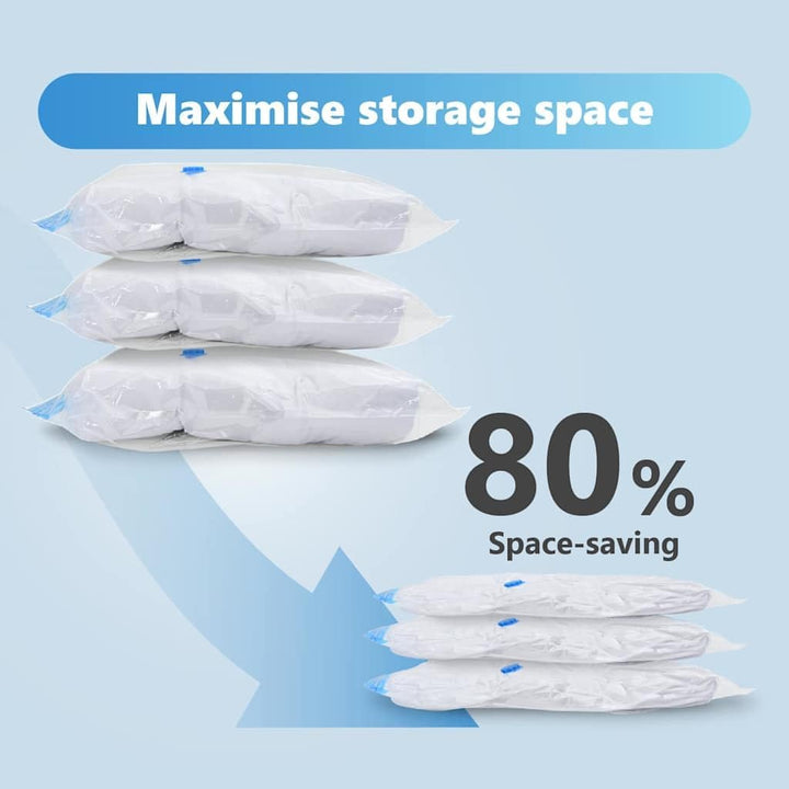 vidaXL Aufbewahrungstaschen 5 pcs Transparent und Blau 80 x 60 cm, Wohnzimmer, moderne Möbel, rechte