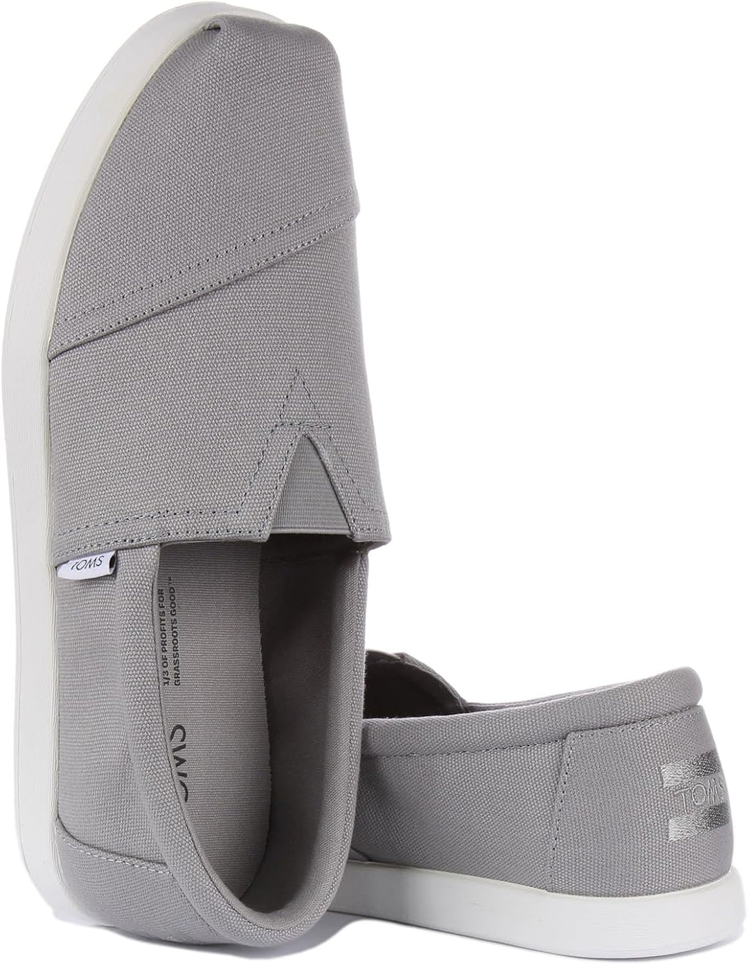 TOMS Herren Alp FWD Flacher Slipper 46 EU Grau Recycelte Baumwollleinwand, 46 EU Grau Recycelte Baum