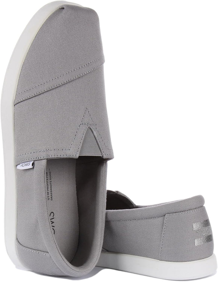 TOMS Herren Alp FWD Flacher Slipper 46 EU Grau Recycelte Baumwollleinwand, 46 EU Grau Recycelte Baum