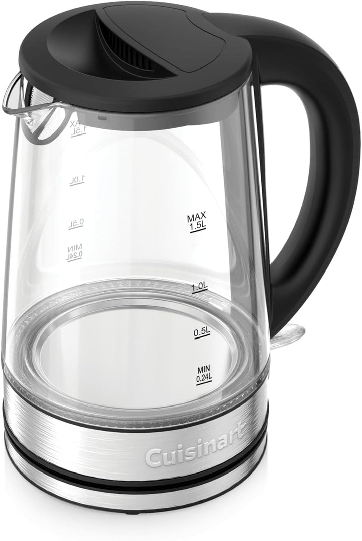 Cuisinart 1,7L Glas-Wasserkocher mit variabler Temperaturregelung | 3KW Schnellkochfunktion | Cool-T