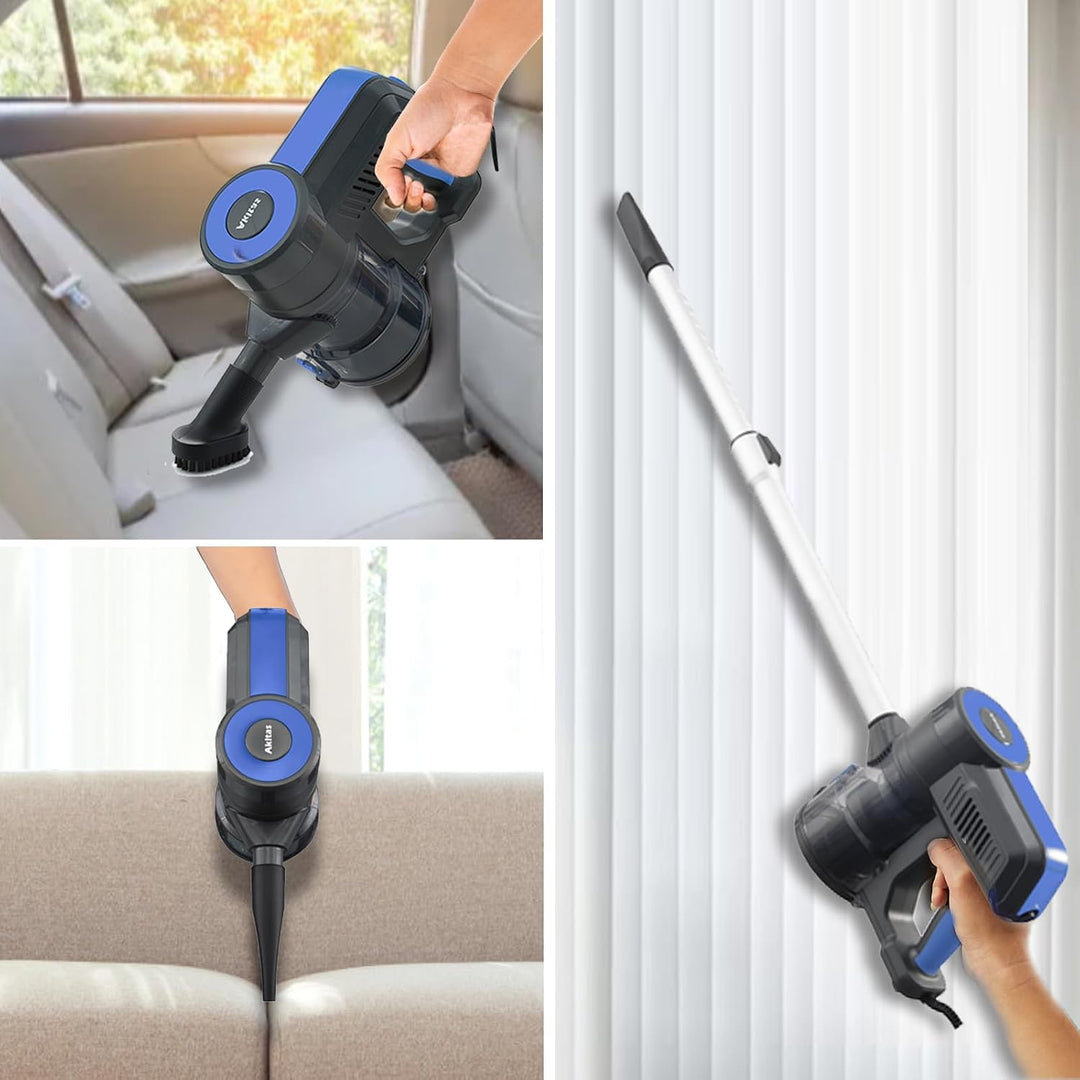 Akitas S12 kabelgebundener Staubsauger Handstaubsauger mit Kabel 2 in 1 beutelloser Staubsauger mit