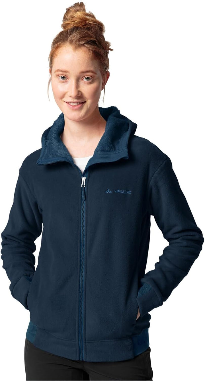 VAUDE Damen Women's Neyland Fleece Hoody Jacke 36 Dark Sea, 36 Dark Sea