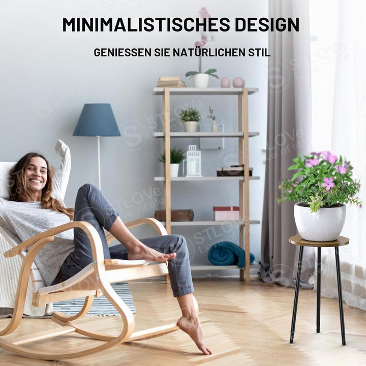STLOVe Pflanzenhocker, Blumentopf Beistelltisch Rund, Couchtisch, Sofatisch, Blumenhocker Pflanzenst