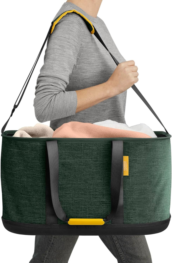 Joseph Joseph Hold-All Faltbarer 45L Outdoor-Wäschekorb mit Schultergriff, Robust Gewebe, Wasserdich