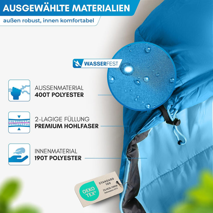 NORDMUT® Schlafsack Kinder mitwachsend für zuverlässigen Kälteschutz – Kinderschlafsack aus schadsto